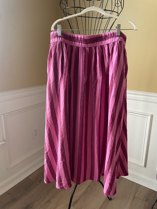 a new day Dresses & Skirts - Pink Striped Midi Skirt